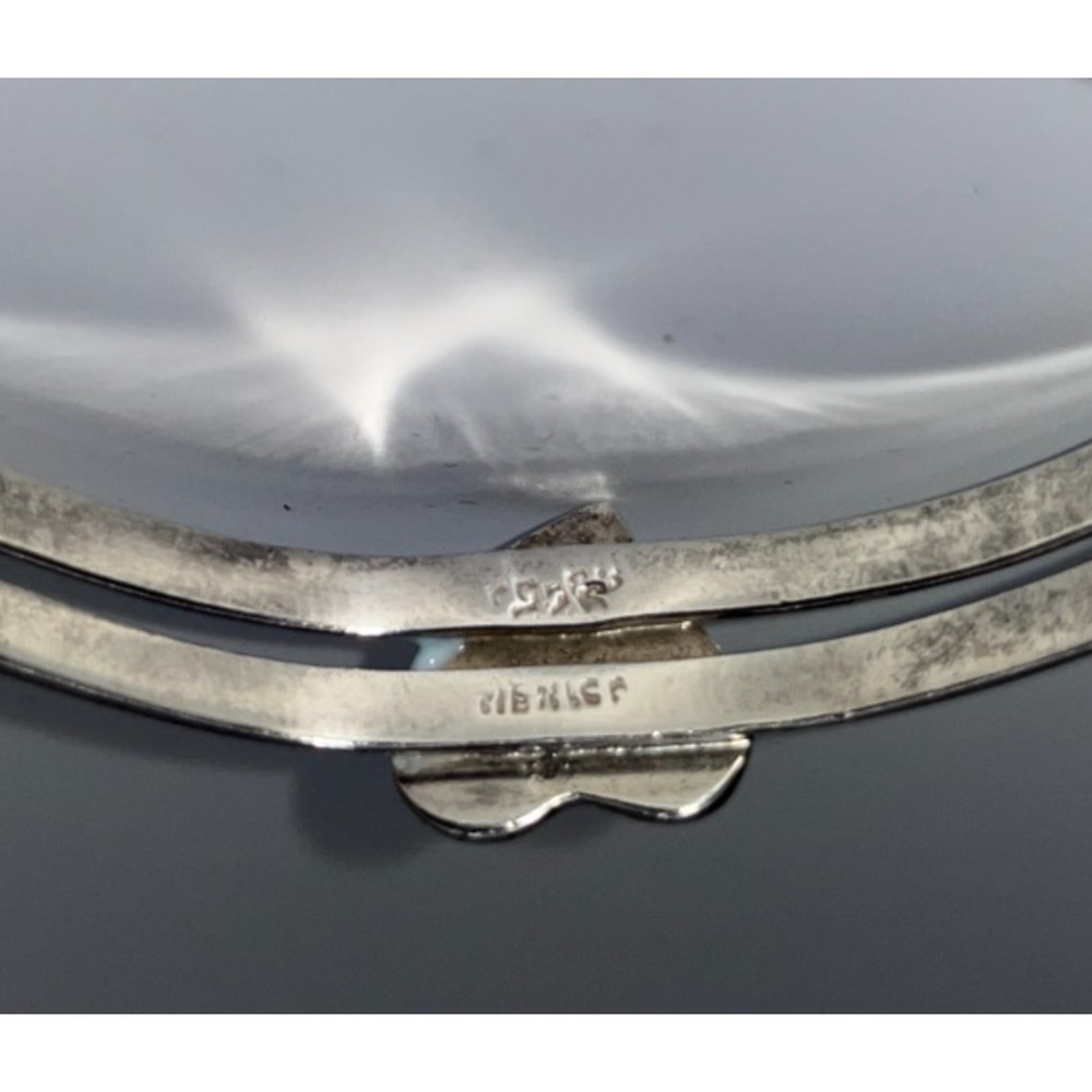 Vintage STERLING SILVER 925 Puffy Heart Love Gift Double Banded Cuff Bracelet - Picture 13 of 14